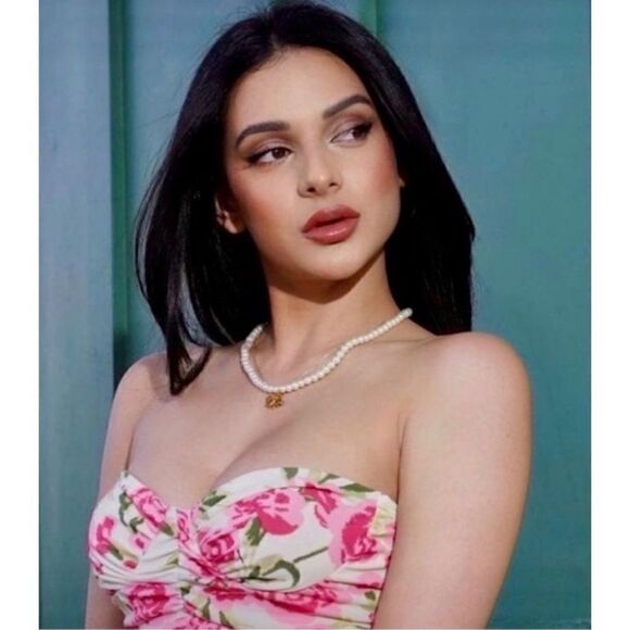 NWT Zara Blogger’s Favorite Floral Draped Sweetheart Neckline Strapless Bodysuit - Picture 11 of 16